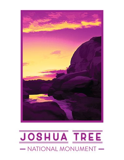 Joshua Tree National Monument Oasis WPA Poster Print by Rune