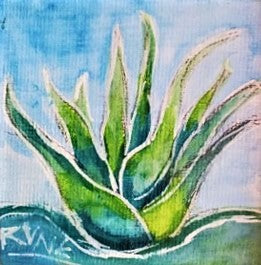 aloe vera plant painting Aloe Vera Original Painting by Rune