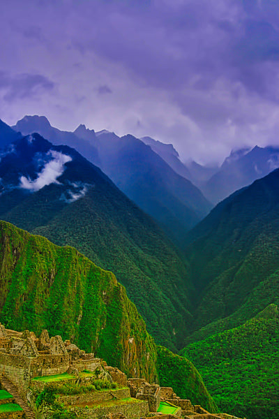 Machu Picchu Foggy View Print